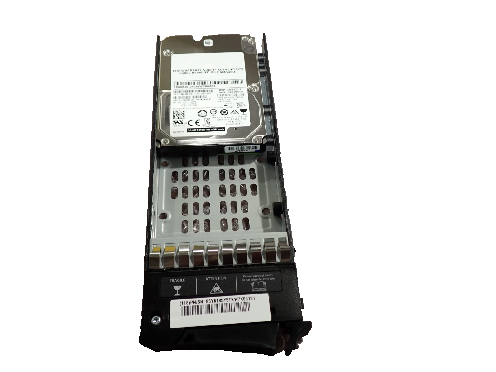 IBM 85Y6185 300Gb 15K 2.5" 6Gbps Hot Swap SAS ST300MP0005 HDD Hard Disk Drive