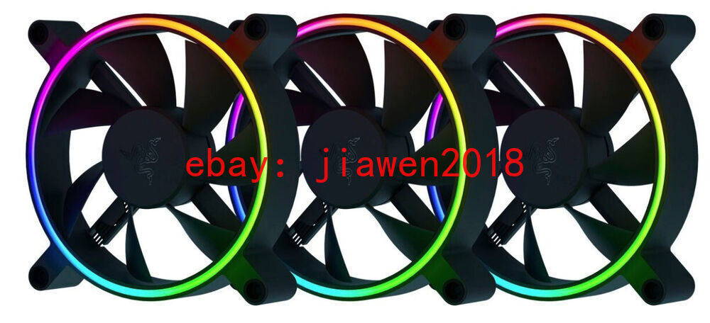 3PCS Razer Kunai Chroma 120mm 2200RPM Max ARGB and PWM Hydraulic Case Fans 