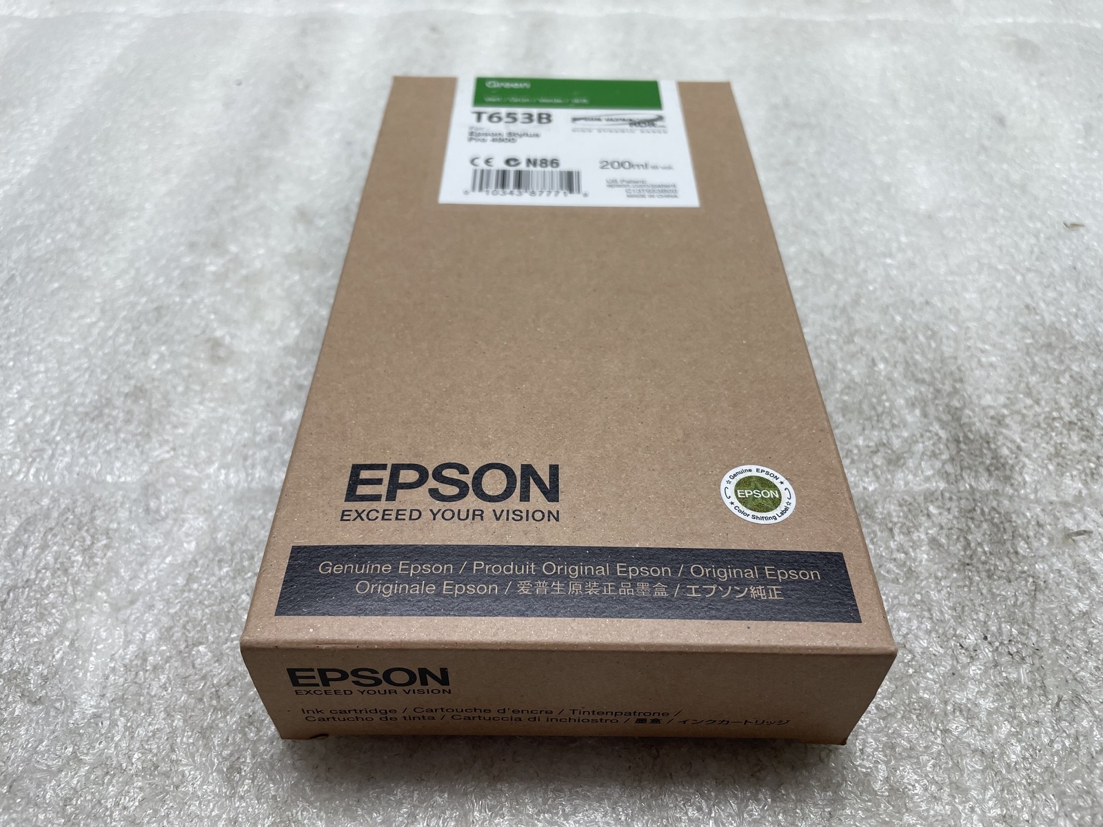 Genuine Epson T653B Green Ink 200ML For Epson Sylus Pro 4900 EXPIRED: 2014-2016