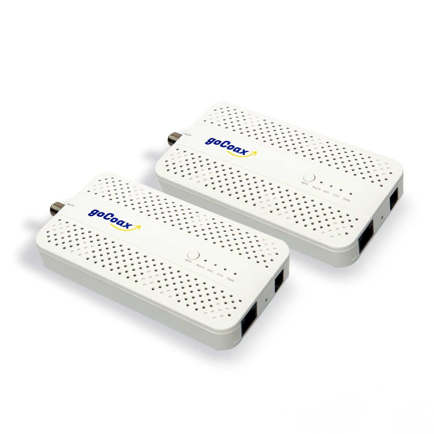 goCoax MoCA 2.5 Adapter (2-Pack) with 2.5GbE Ethernet 2-pack MA2500D, White