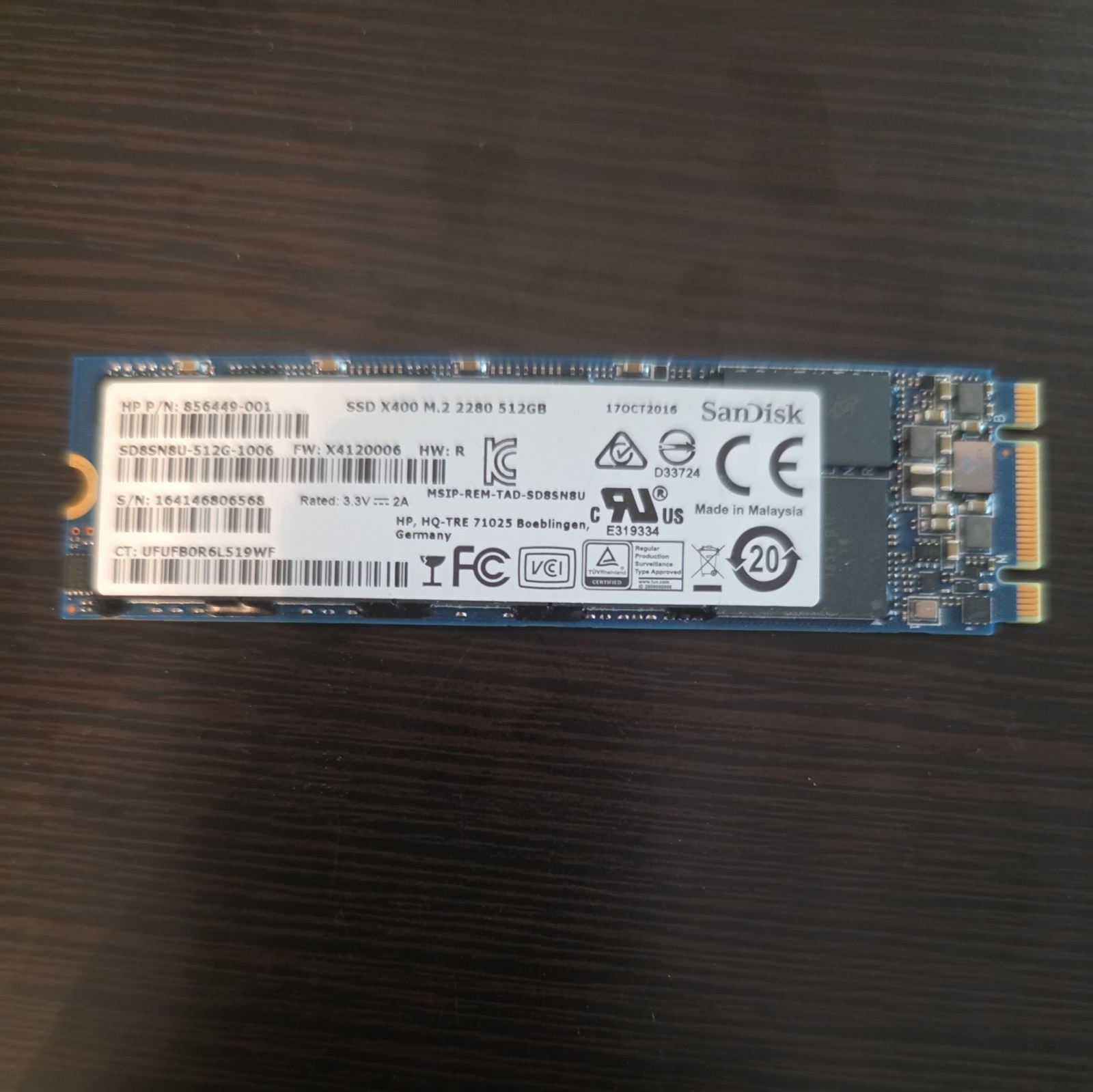 SanDisk 512GB SSD M.2 2280 SD8SN8U-512G-1006