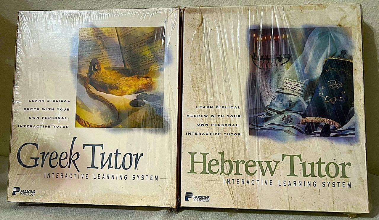 PARSONS TECHNOLOGY 2 NEW GREEK AND HEBREW TUTOR CD-ROM FORMAT 1998-1999 WINDOWS