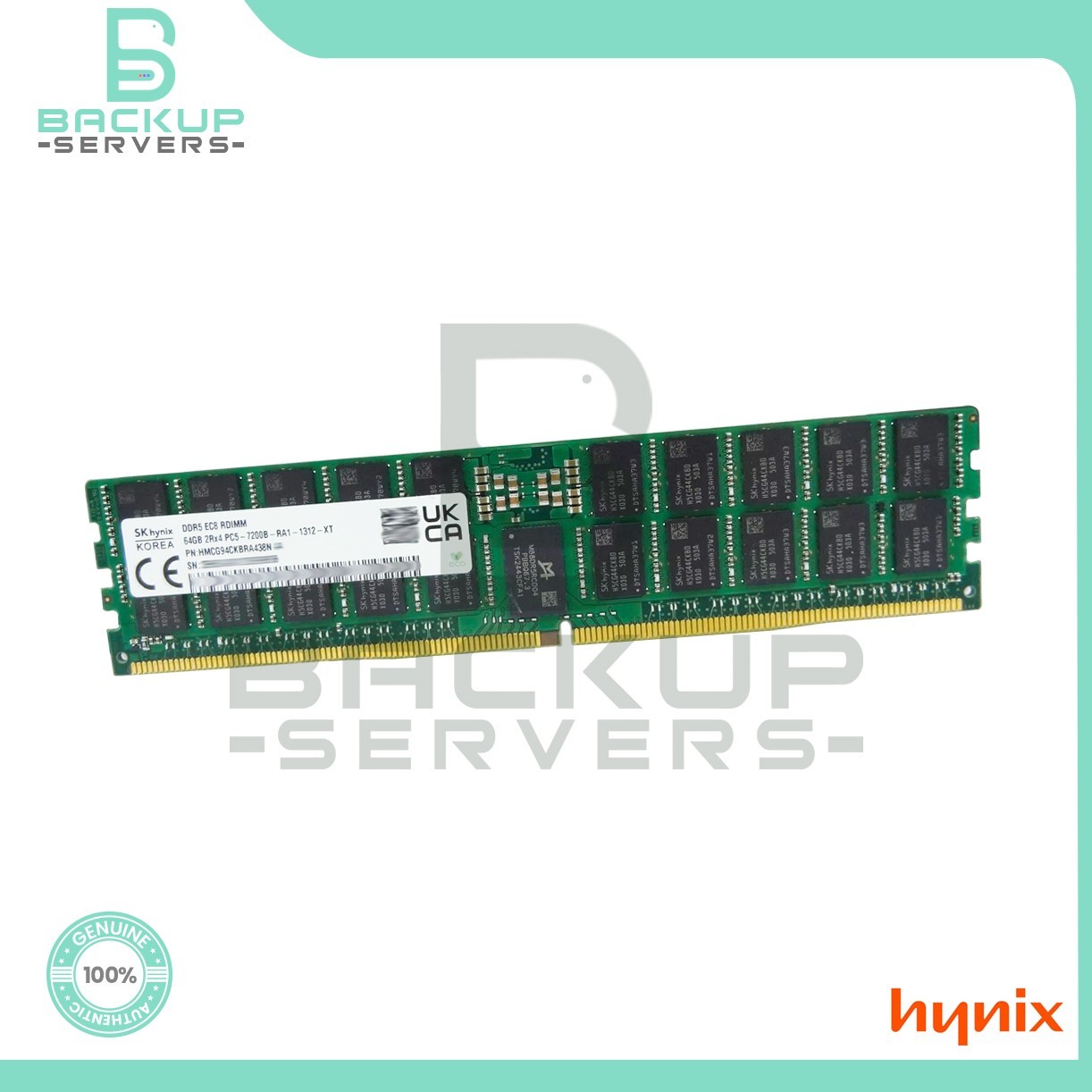 HMCG94CKBRA438N Hynix 64GB 7200MT/s PC5-57600 288-Pin CL52 2Rx4 ECC Reg Memory