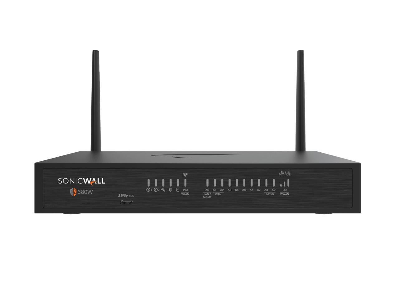 SonicWall TZ 380 Firewall (Gen 8) w/ Total Secure (1-Year Advanced Protection Se