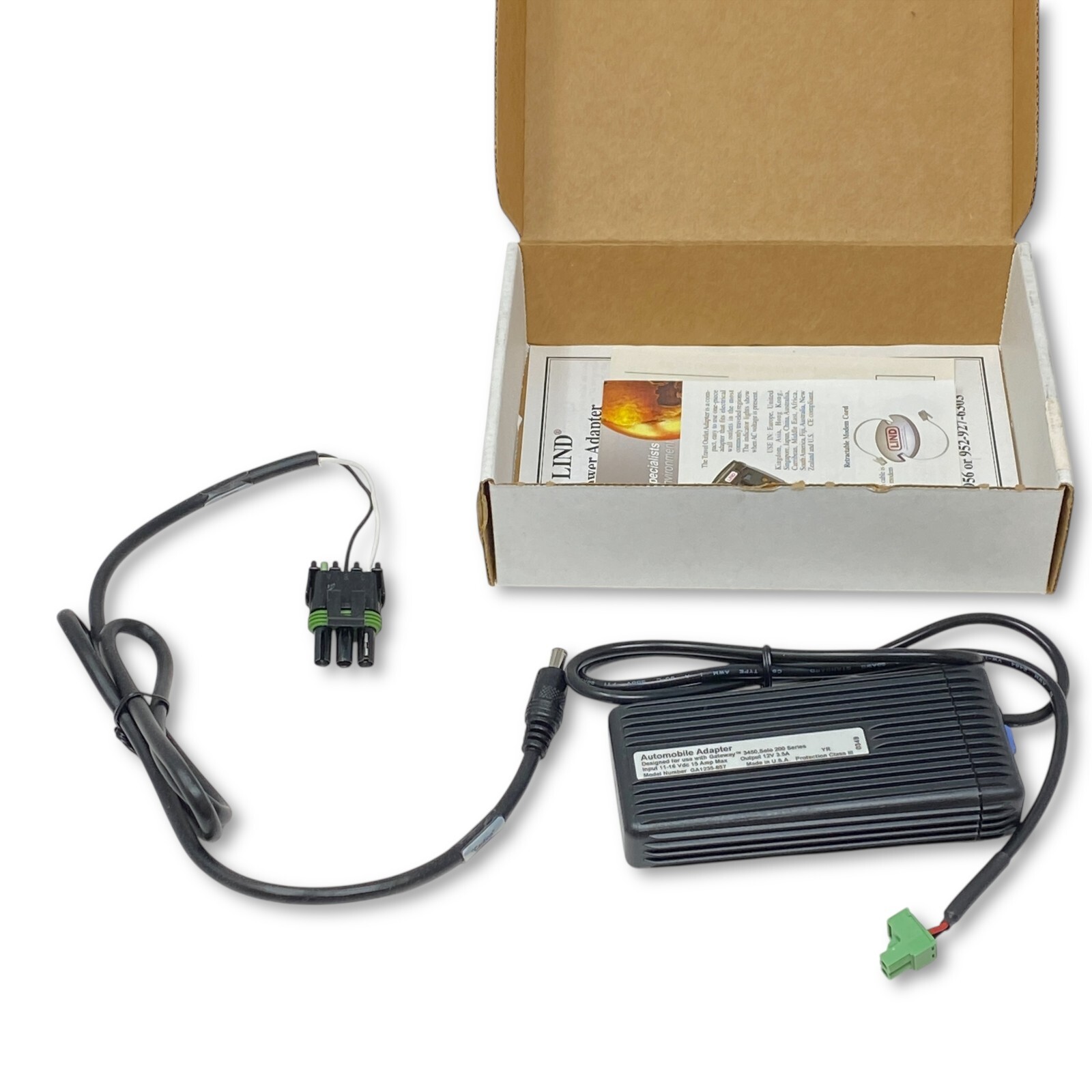 Lind GA1235-857 Car Automobile Adapter 12V 3.5A Charger for Gateway Laptop