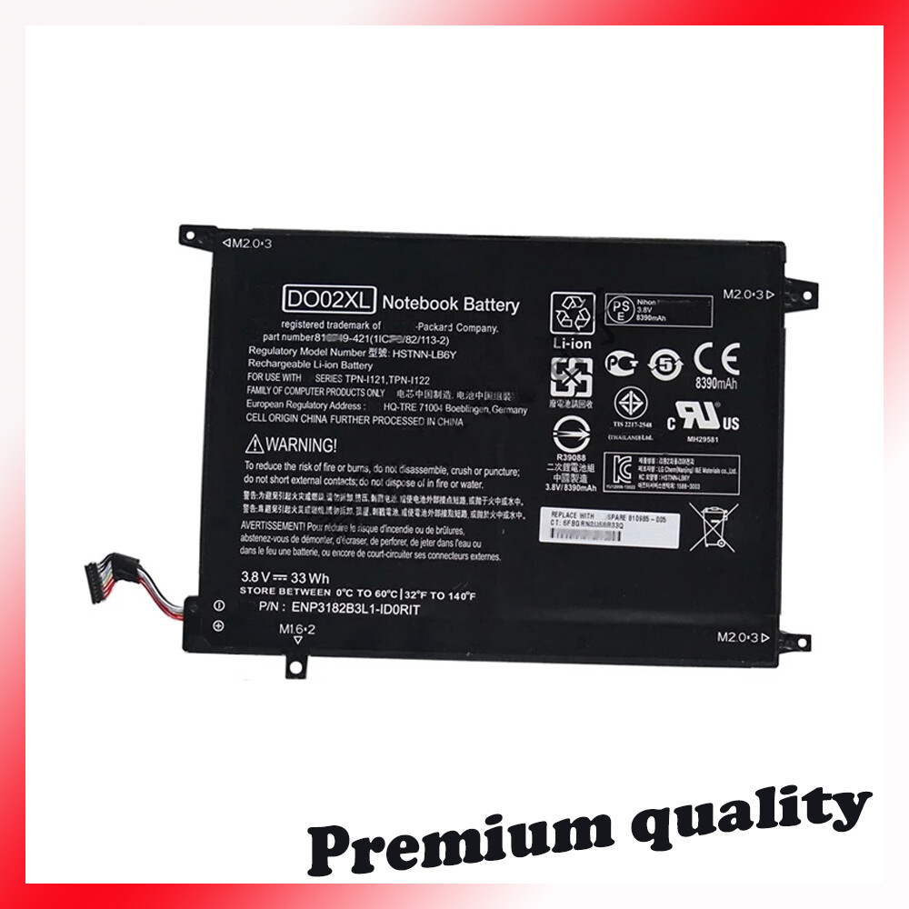 DO02XL New Battery For HP X2 10 TPN-I121 TPN-I122 810985-005 HSTNN-LB6Y