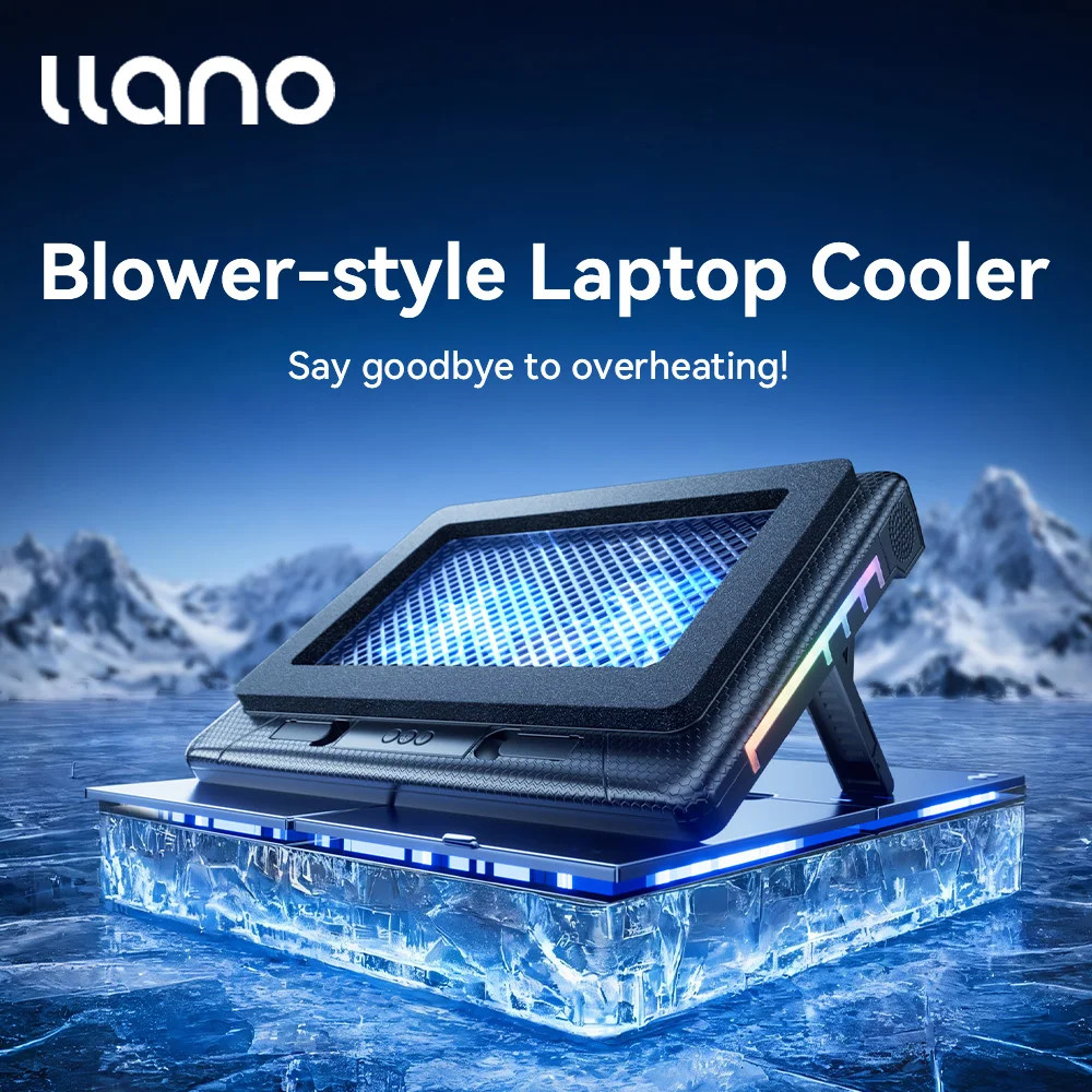 Llano V22 Laptop Cooler USB Charging with RGB Light for 13.3-17.3 Inch Gaming La