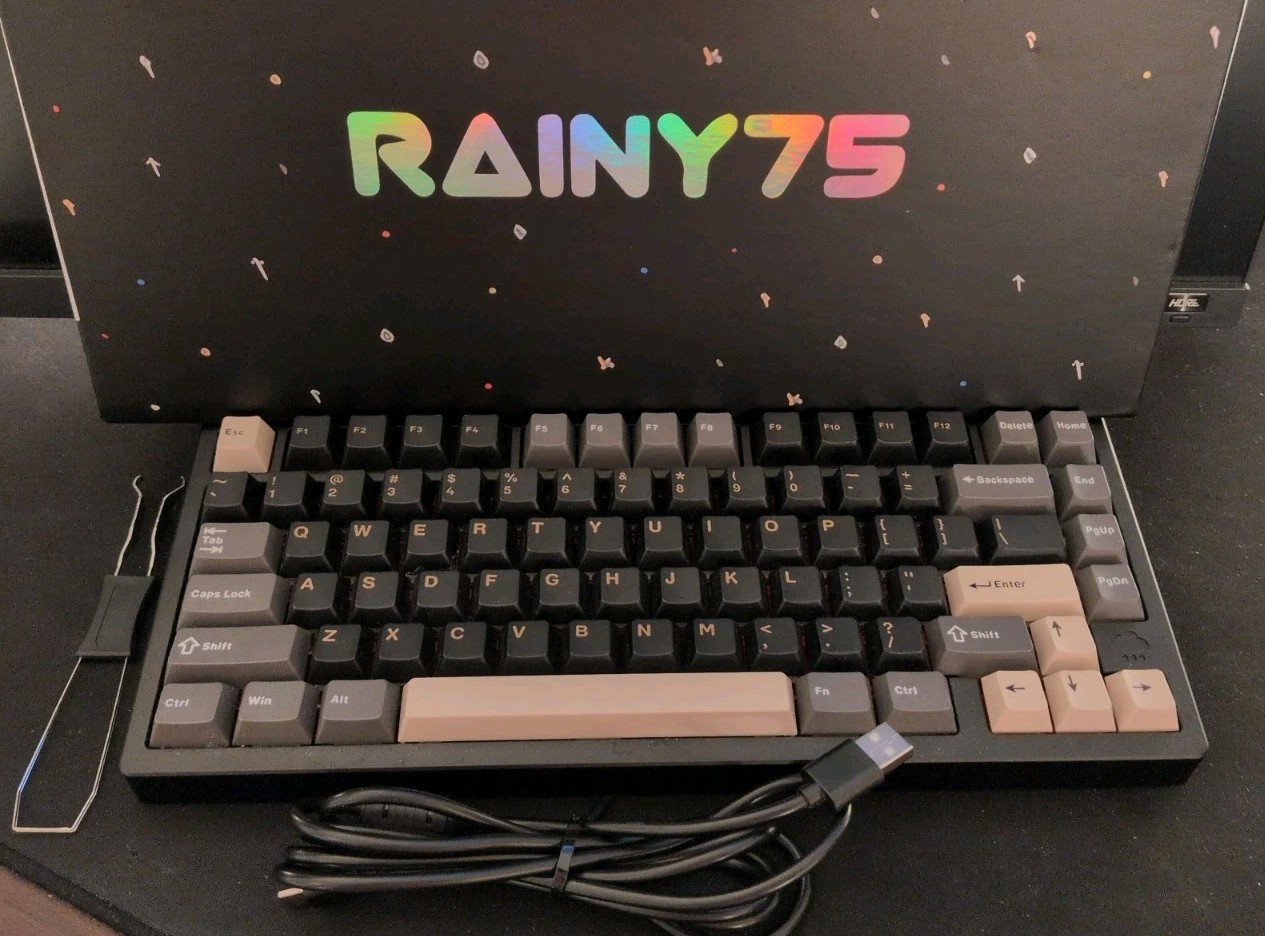 Wobkey RAINY75 75% Mechanical Keyboard - PRO Black 