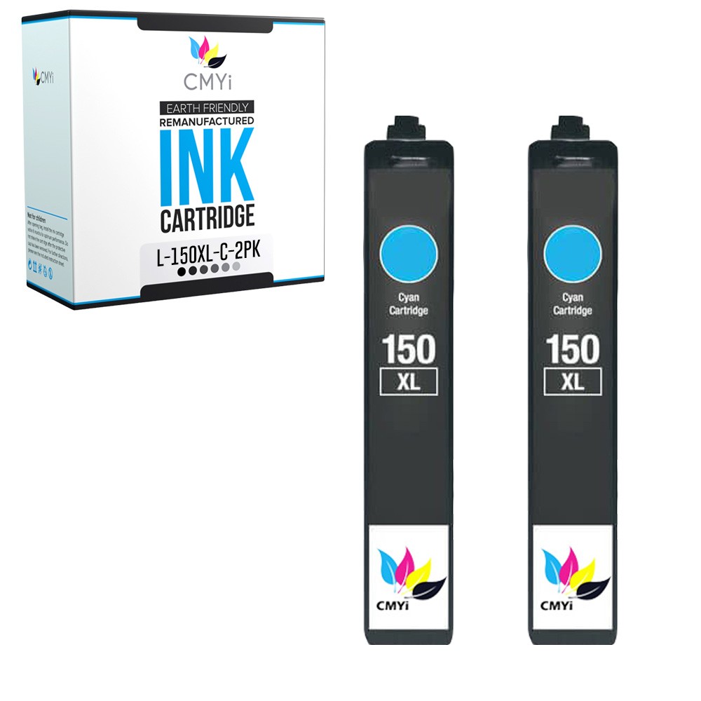 CMYi 2PK Replacement 150XLC Ink Cartridge for Lexmark Pro715 S310 S315 S415 S515