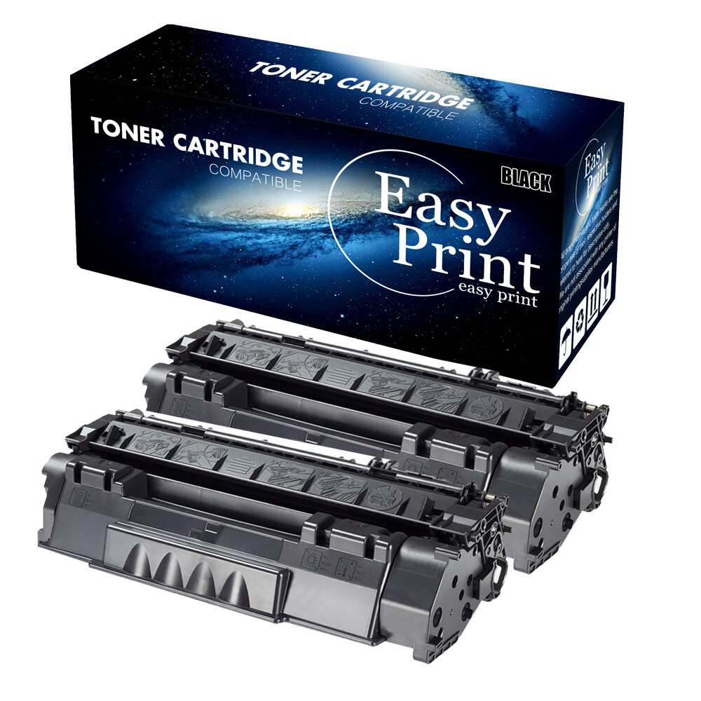 2PK Black Q7553A Toner Cartridges replace for HP 53A LaserJet M2727 P2014 Series