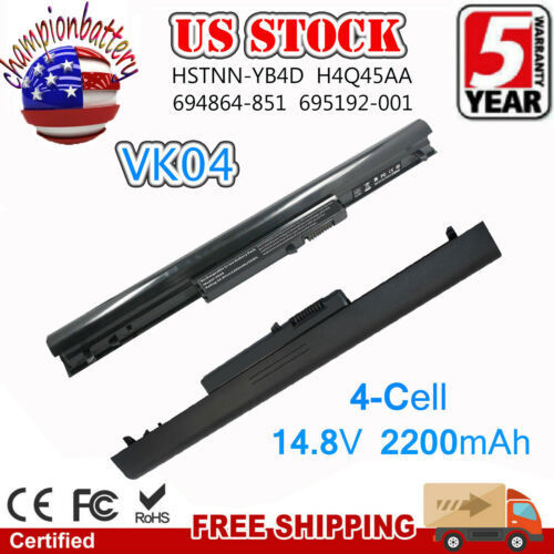 VK04 Battery for HP Pavilion Touchsmart 14-b109wm 15-B14 Sleekbook 695192-001 US