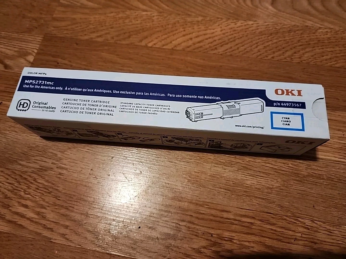 OKI Okidata 44973567 Genuine  Cyan MPS2731mc  Toner Cartridge