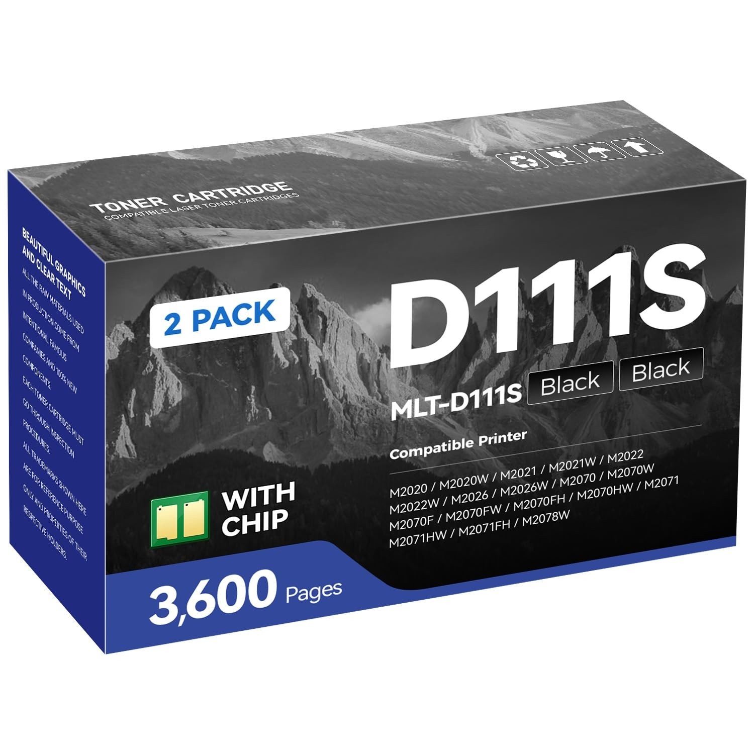 MLT-D111S High Yield Black Toner for Samsung Xpress M2020W M2024W M2070 Printer