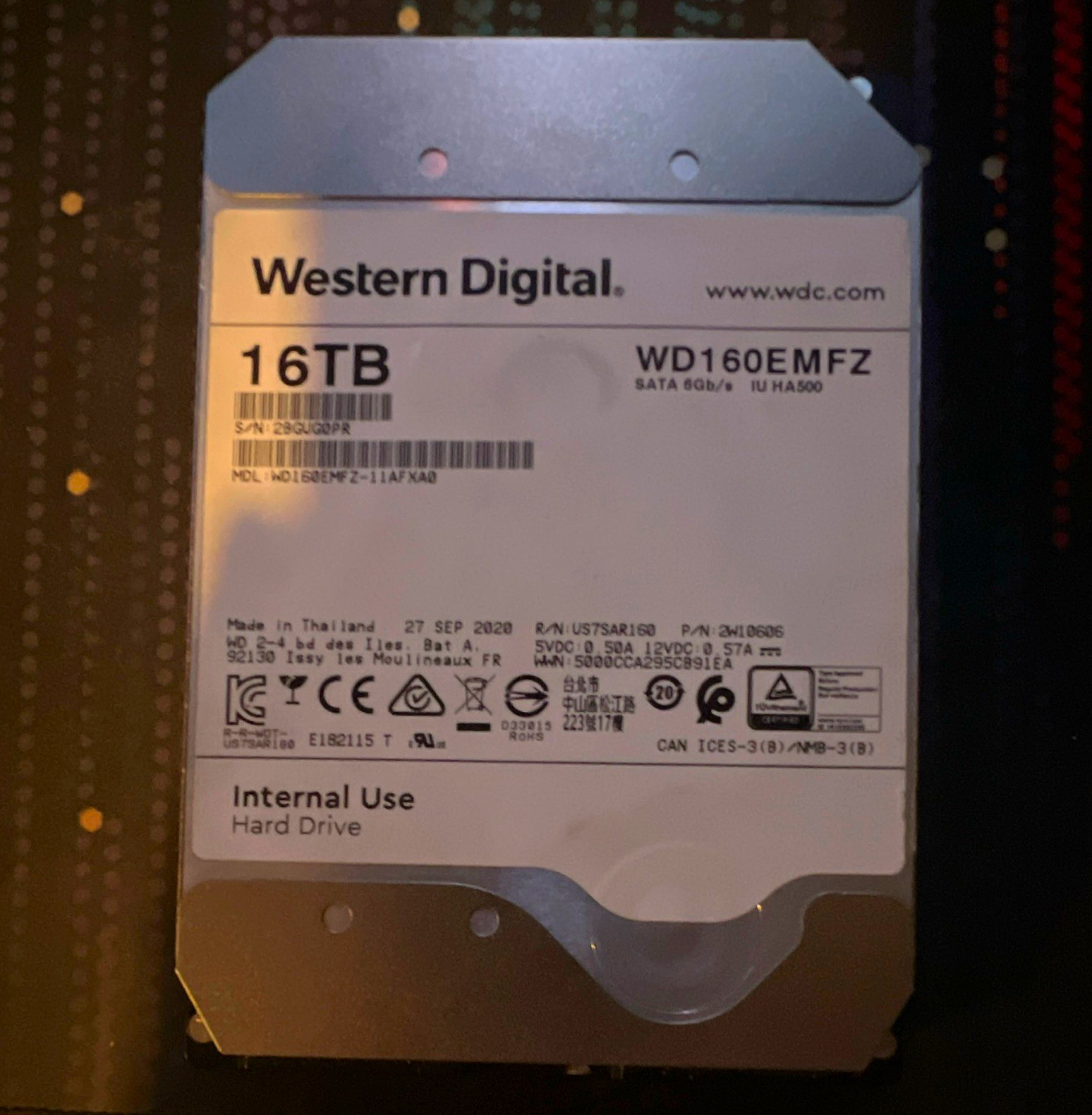 Western Digital 16TB WD160EMFZ 3.5" SATA III 5400RPM 256MB HDD