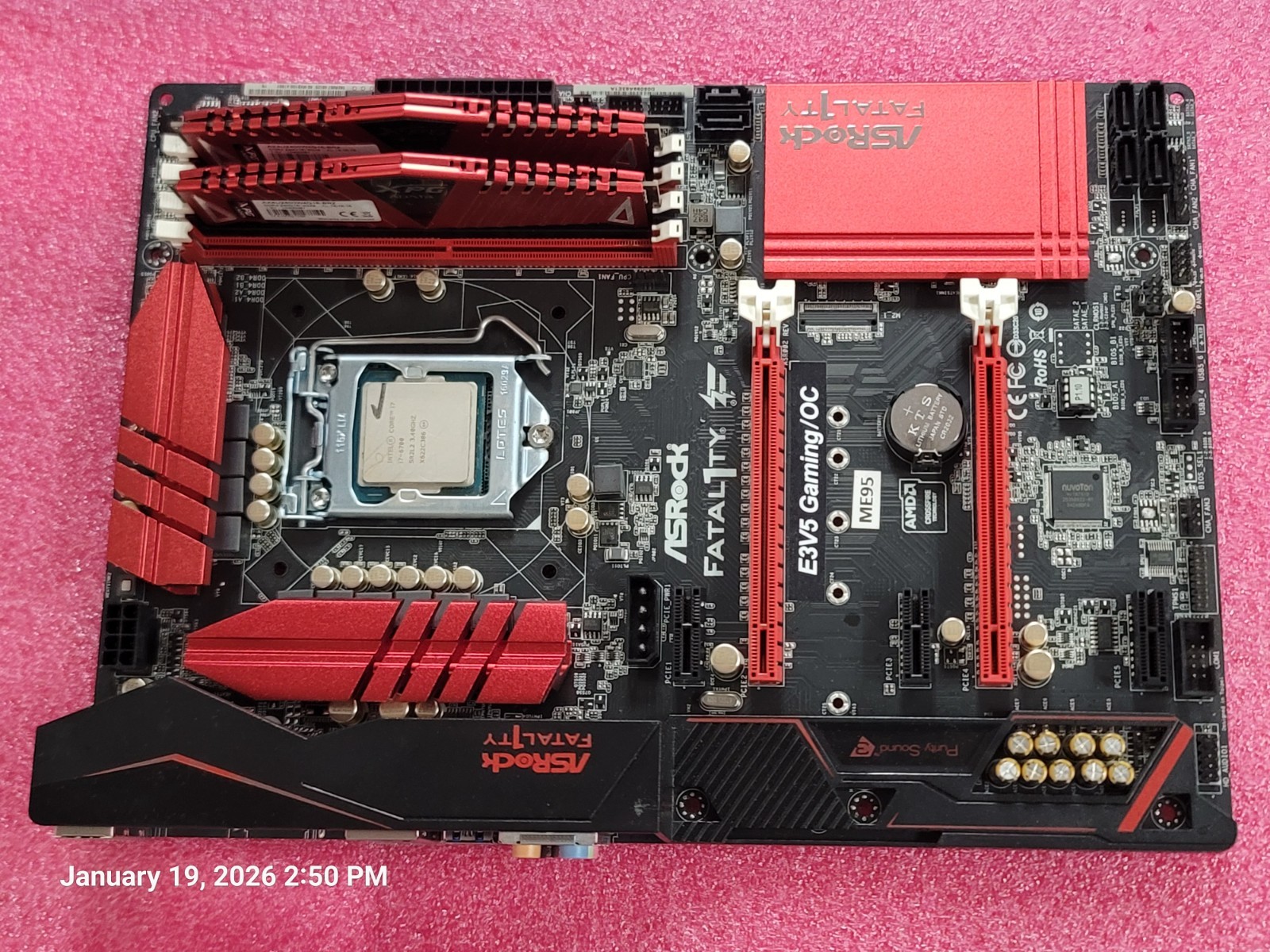 Asrock E3V5 GAMING OC MOTHERBOARD, i7 6700 3.4Ghz CPU & 8GB RAM DDR4 #ME95