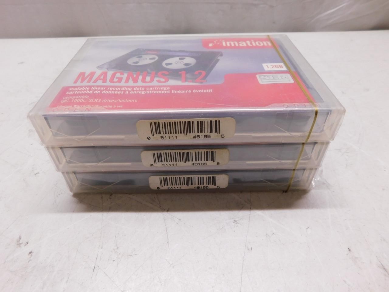 3 New Imation MAGNUS 1.2 Data Cartridge – SLR Compatible   (ITRA26-247)
