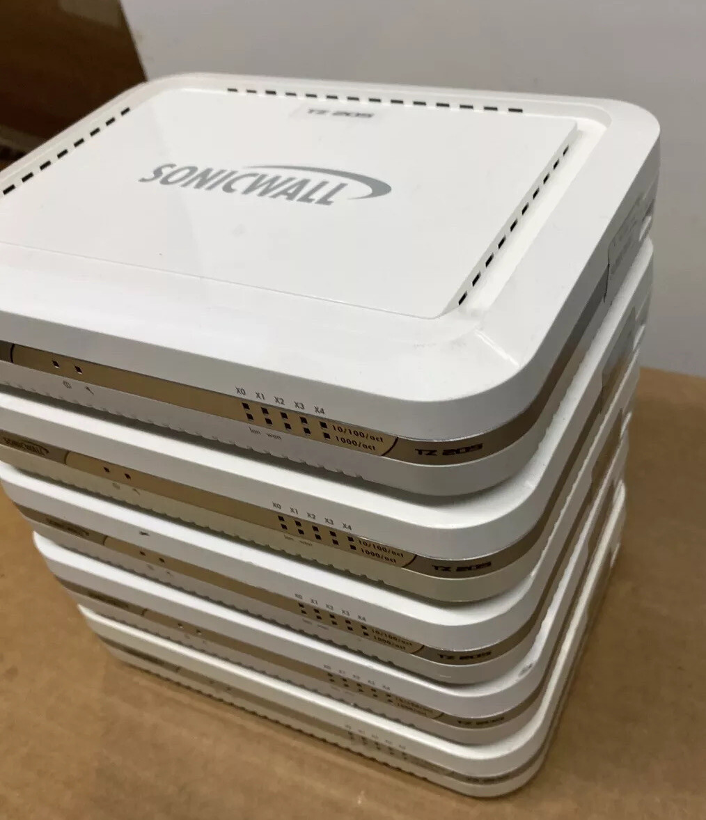 Lot Of(4) Sonicwall TZ205 Unlimited Nodes Firewall APL22-09D