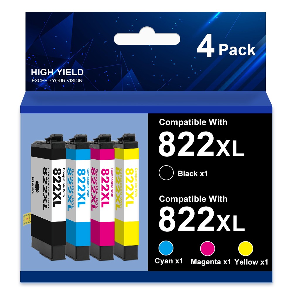 822XL T822XL Ink Cartridges For Epson WorkForce Pro WF-4833 WF-4834 WF-4820 Lot
