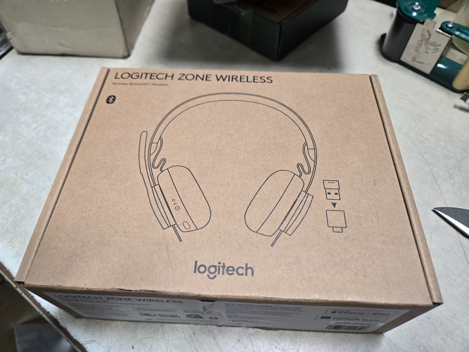 SEALED Logitech Zone Wireless Headset 981-000853 Bluetooth w/ USB Dongle