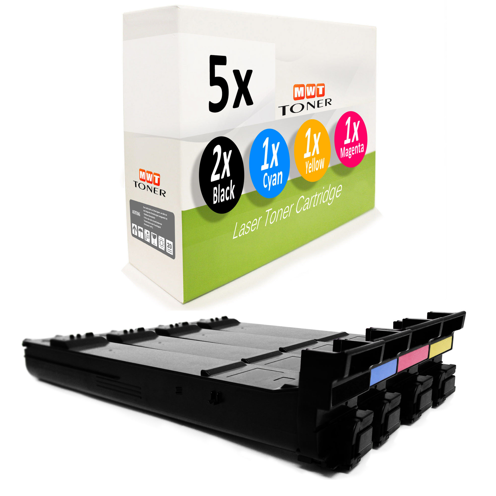 5x Compatible HP 827A Toner Cartridge XL Set, Multi-Color Laser Toner