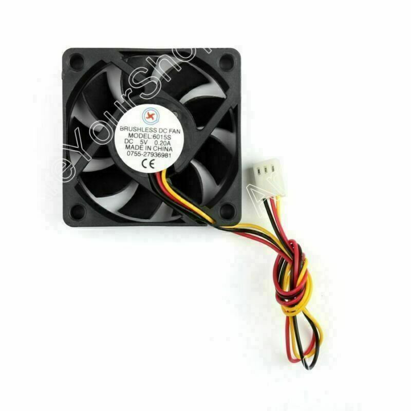 DC Brushless Cooling Fan 5V 0.2A 6015s 60x60x15mm 3 Pin CPU Computer Fan CA UE