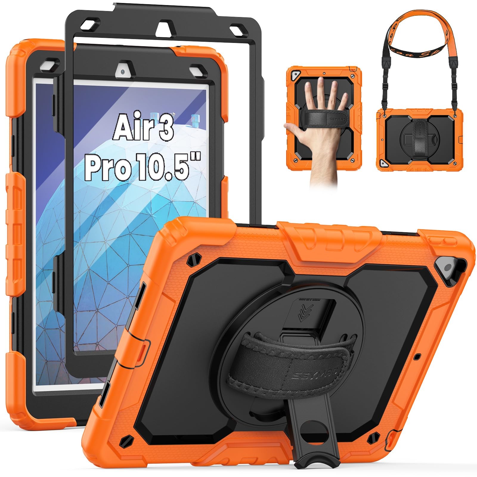 iPad Air 3 Pro Heavy Duty Cover | 10.5" | With Strap & Stand | by SEYMAC | LVLND