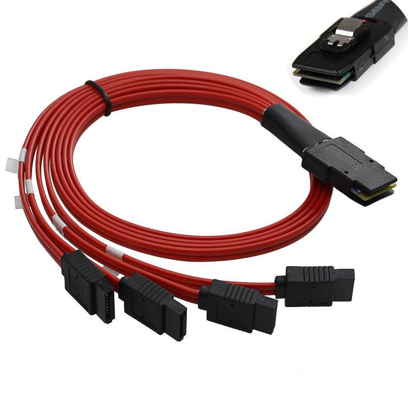 2X High Speed SFF-8087 36Pin Mini SAS to 4SATA Spliter Drive Cable for Server PC