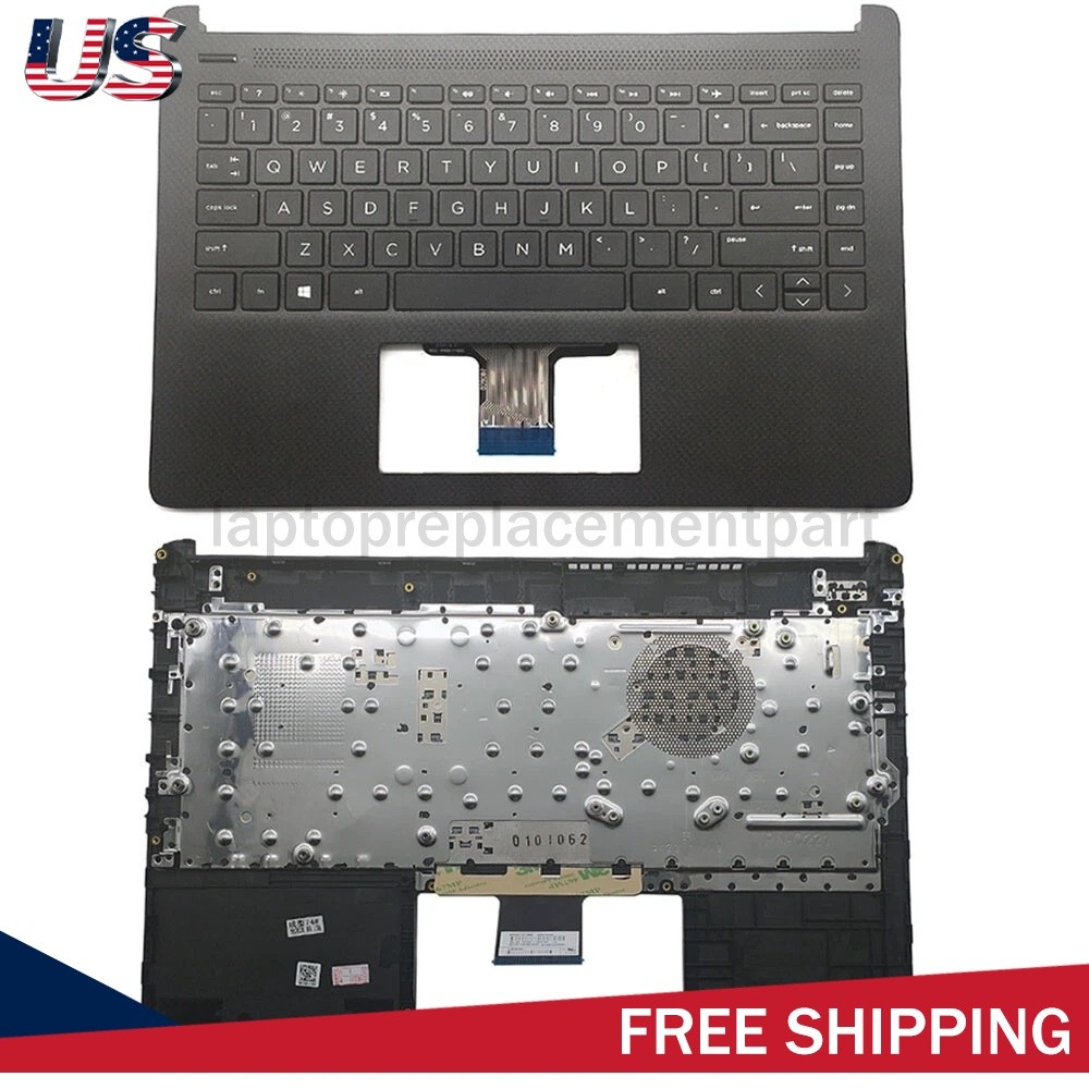 New Palmrest For HP 14DQ 14-FQ 14-DQ1043CL Keyboard Non-Backlit Black M03796-001