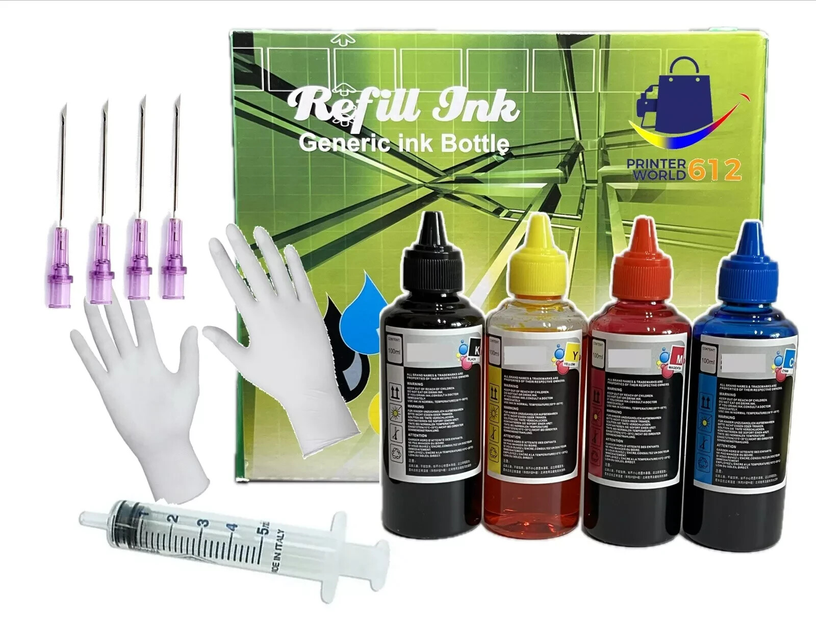 4x100ml BULK refill ink Compatible With EPSON Ecotank 544 New