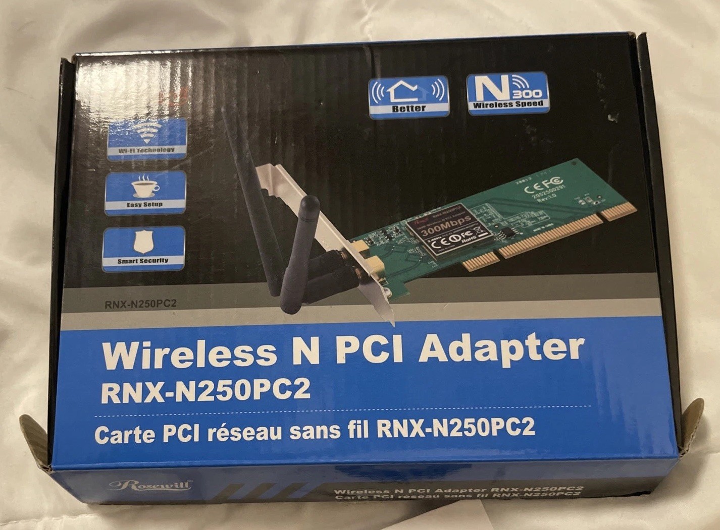 Rosewill Rnx-n250pc2 (rnwd-12001) Ieee 802.11b/g/n, Pci, Wireless-n Wireless...