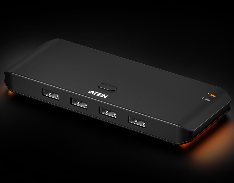 Aten Essential 2x4 USB 2.0 Sharing Switch, Sharing of four USB peripherals at...