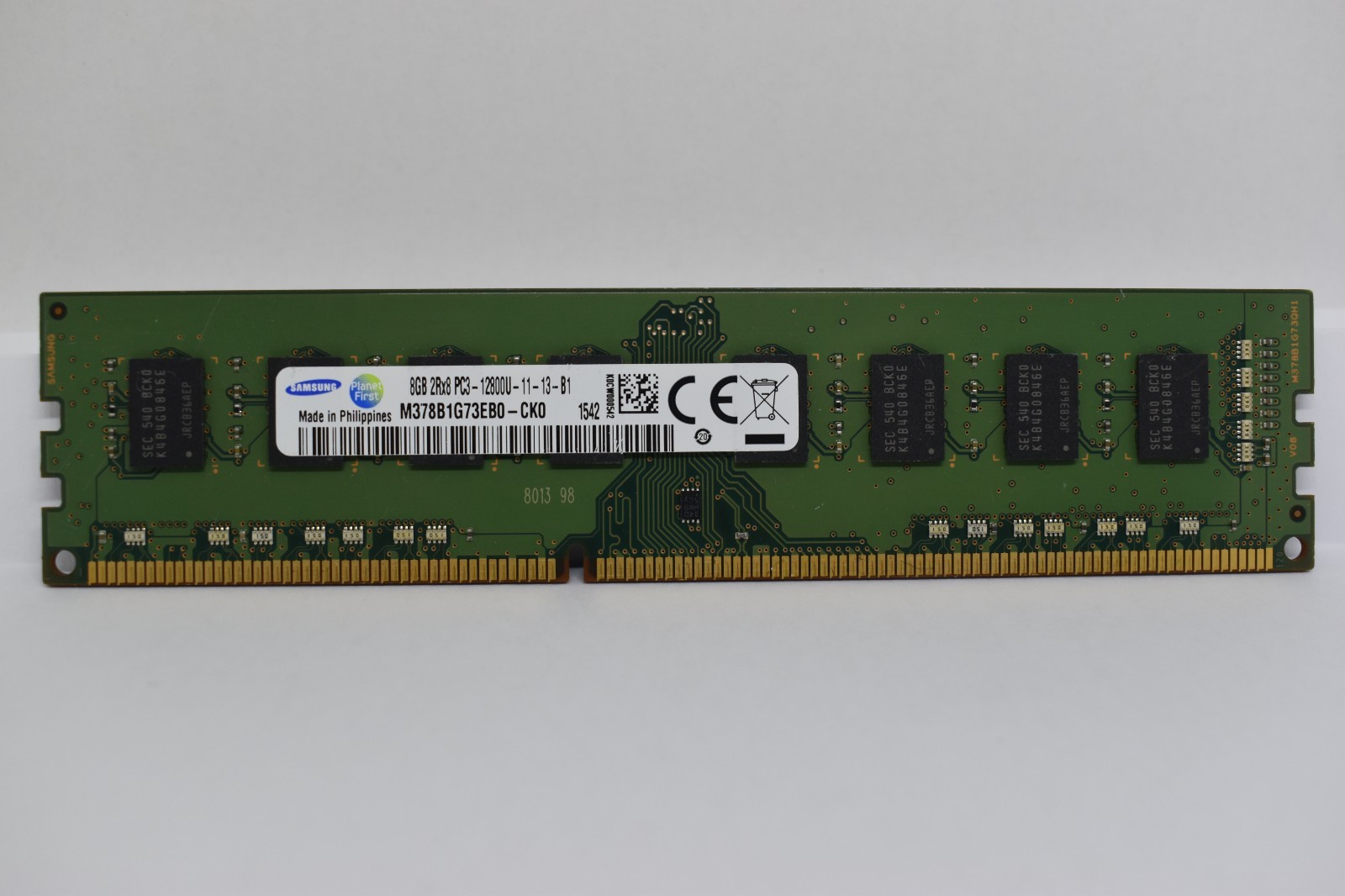 Samsung 8GB (1x8GB) DDR3 DIMM 1600MHz PC3-12800 Desktop RAM M378B1G73EB0-CK0