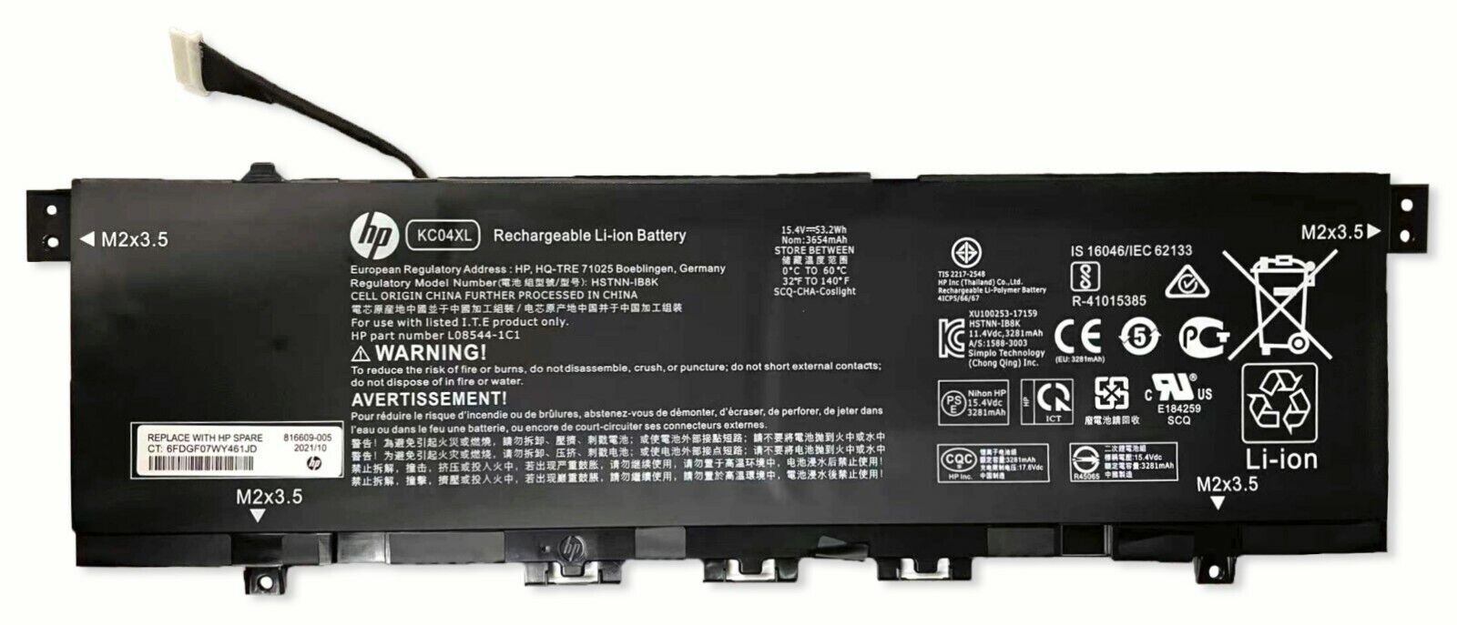 2026 Genuine Battery KC04XL For HP ENVY 13-AG 13-AH 13-AR HSTNN-DB8P HSTNN-IB8K