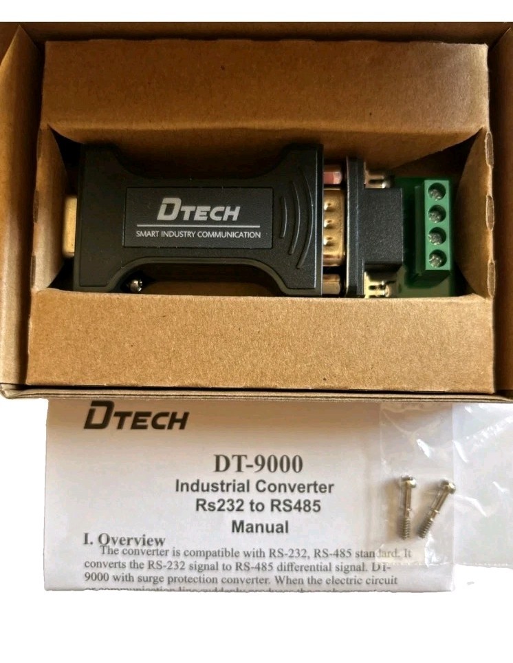 NIB DTECH DT-9000 RS232 to RS485 Serial Converter Terminal Block