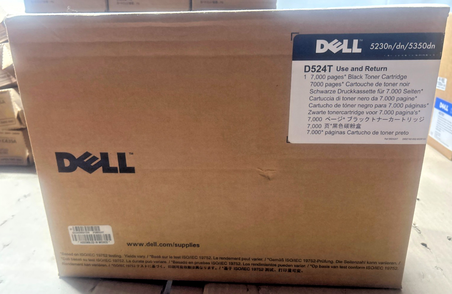 Genuine Dell D524T Black Toner Cartridge for 5230n, 5230dn, 5350dn