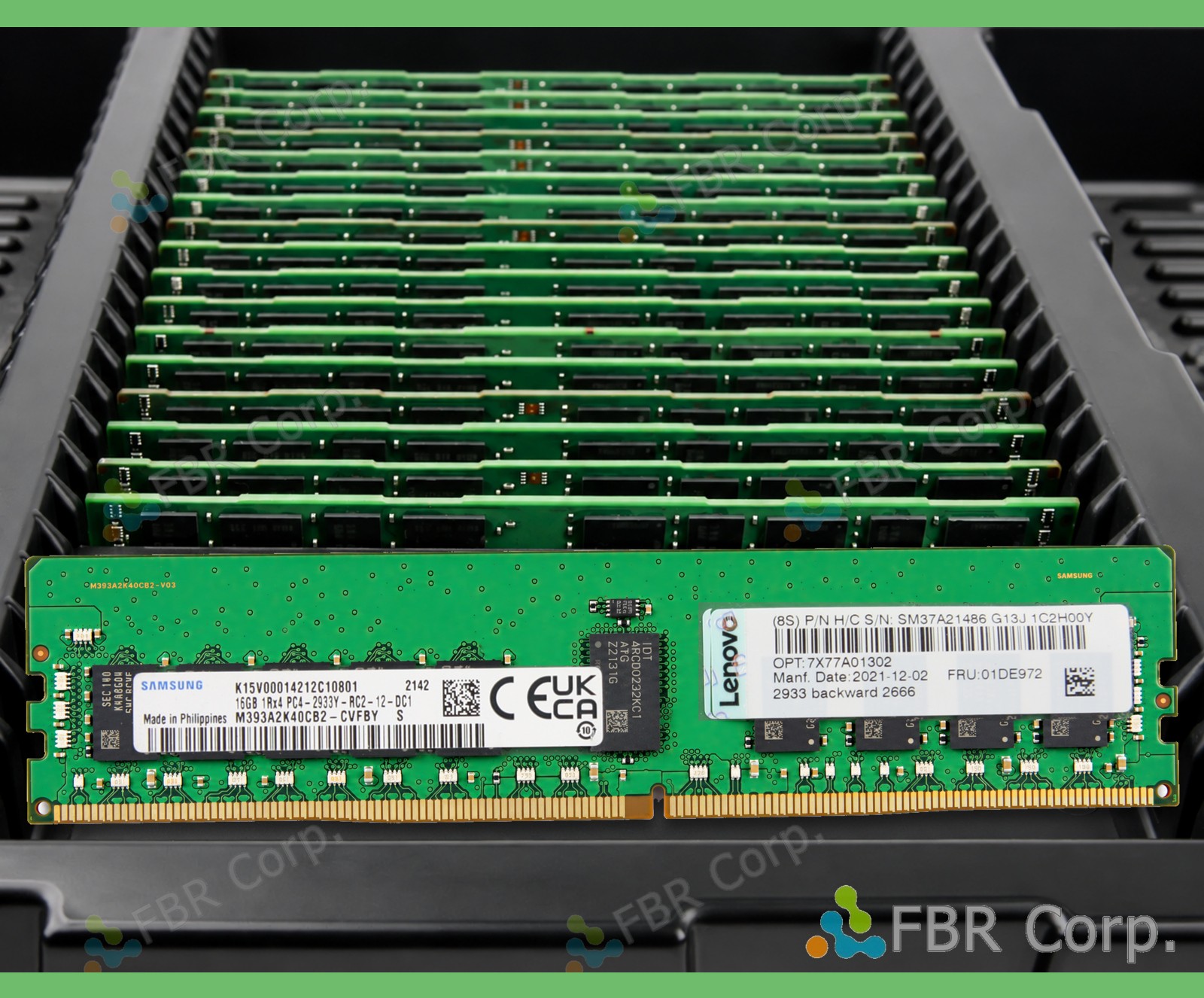 Grade A Samsung Lenovo 16GB PC4-2933Y DDR4 1Rx4 RDIMM RAM M393A2K40CB2-CVF LOT