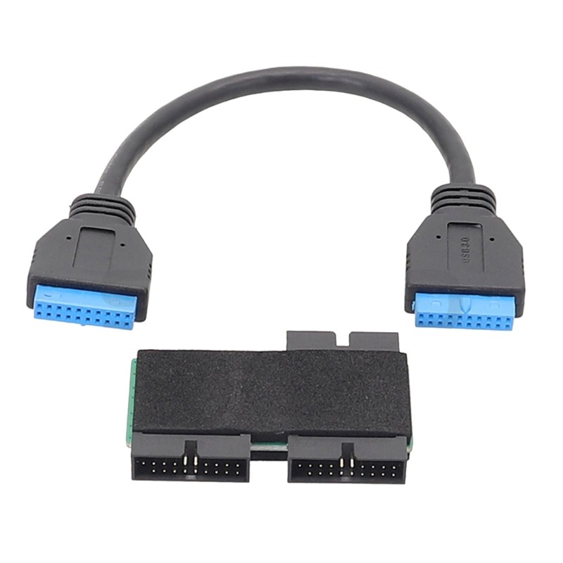 Usb 3.0 19pin One-to-two Hub With Chip And Modular Cable Fast Data Transmission