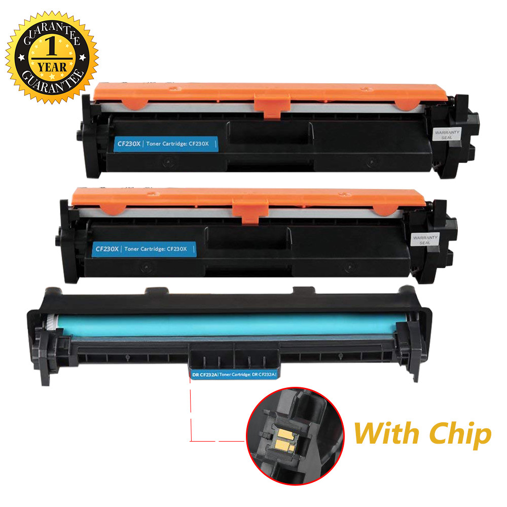 1PK CF232A Drum + 2PK CF230X Toner For HP CF230A LaserJet Pro M203dw M277fdw
