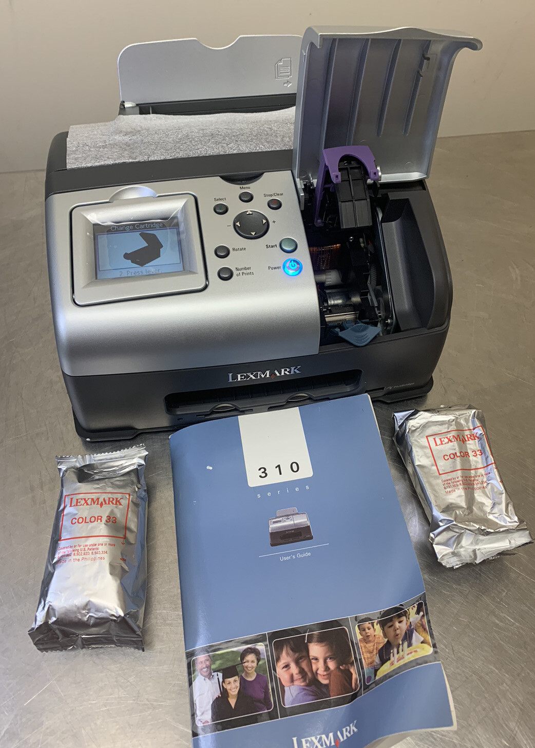 Lexmark P315 Digital Photo Inkjet Printer w/Color 33 Ink Manual Office