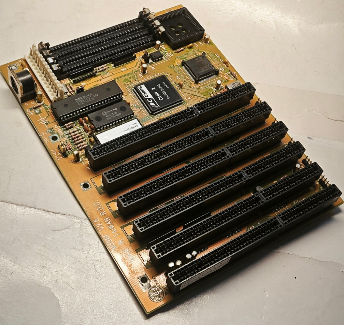 386 PCChips M396F V2.6 mini Motherboard with Am386SXL-33 CPU & 2 MB RAM + Bonus