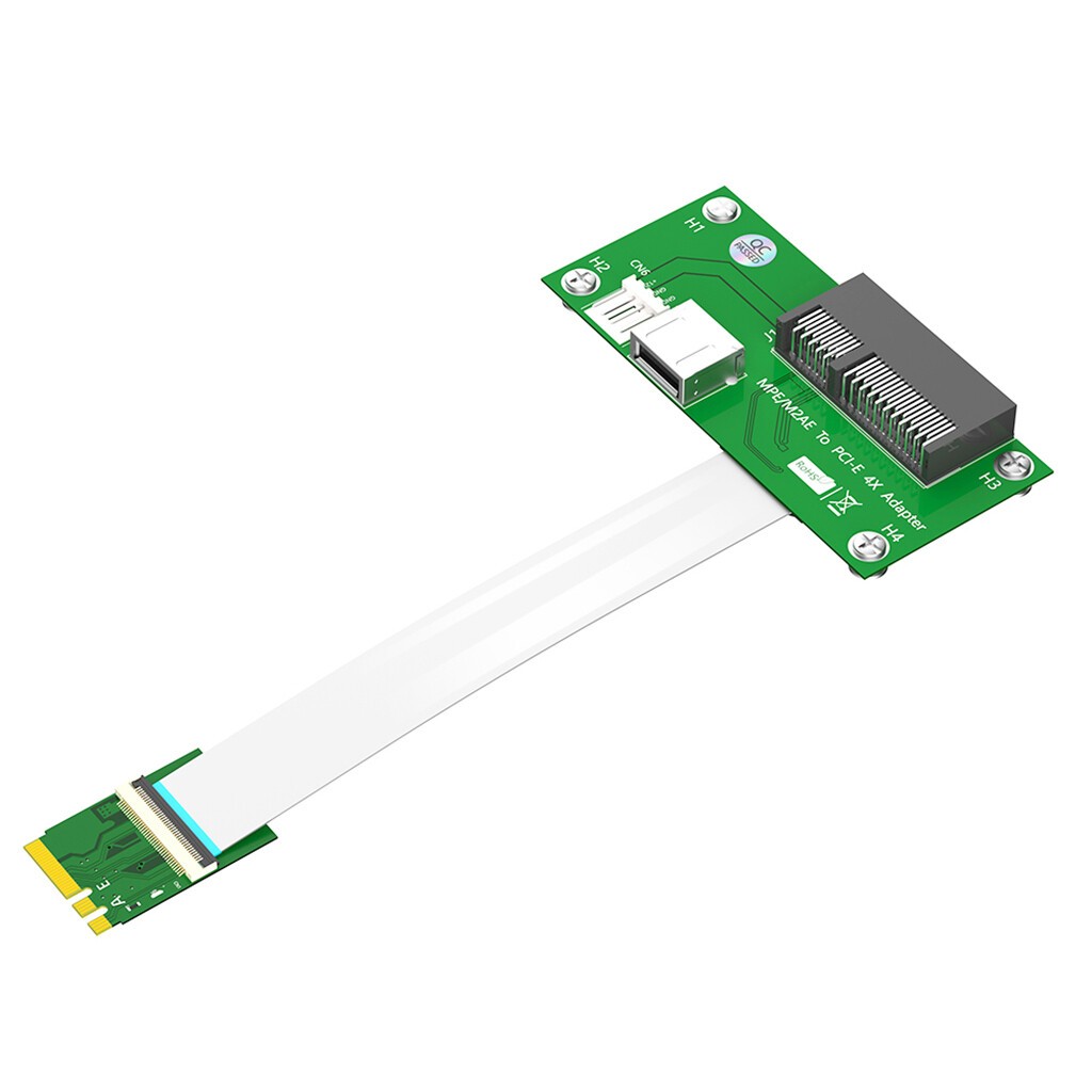 New For NGFF M.2 Key A/E to PCI-E Express X4 X8 Cable USB Riser Card W/FPC Cable