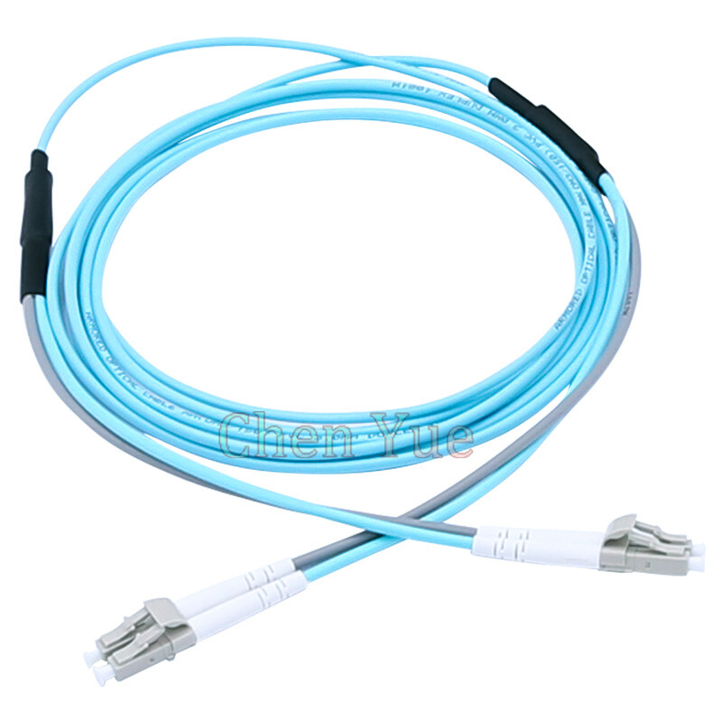 50M 10G OM3 Armored Cable Fiber Patch Cord LC to LC 3.0mm MM 50/125 Duplex