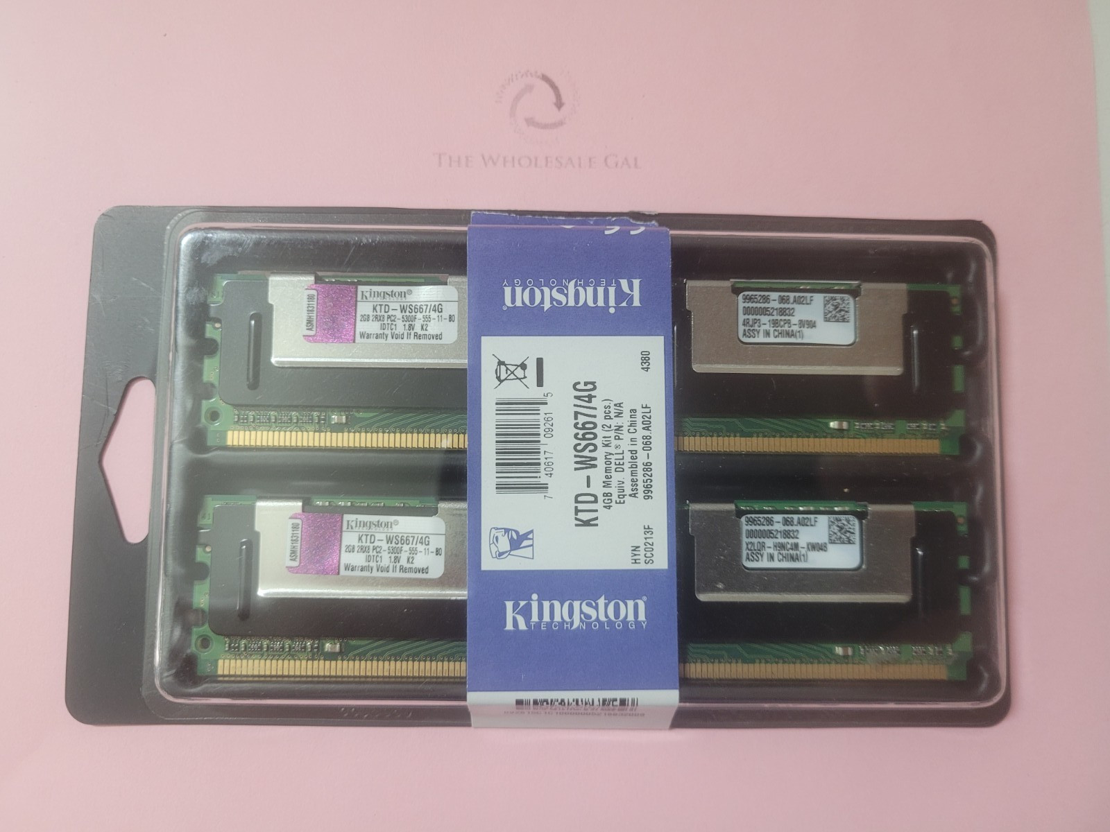 New Kit Kingston 4GB (2x2GB) 2Rx8 PC2-5300F ECC Server Memory Ram KTD-WS667/8G