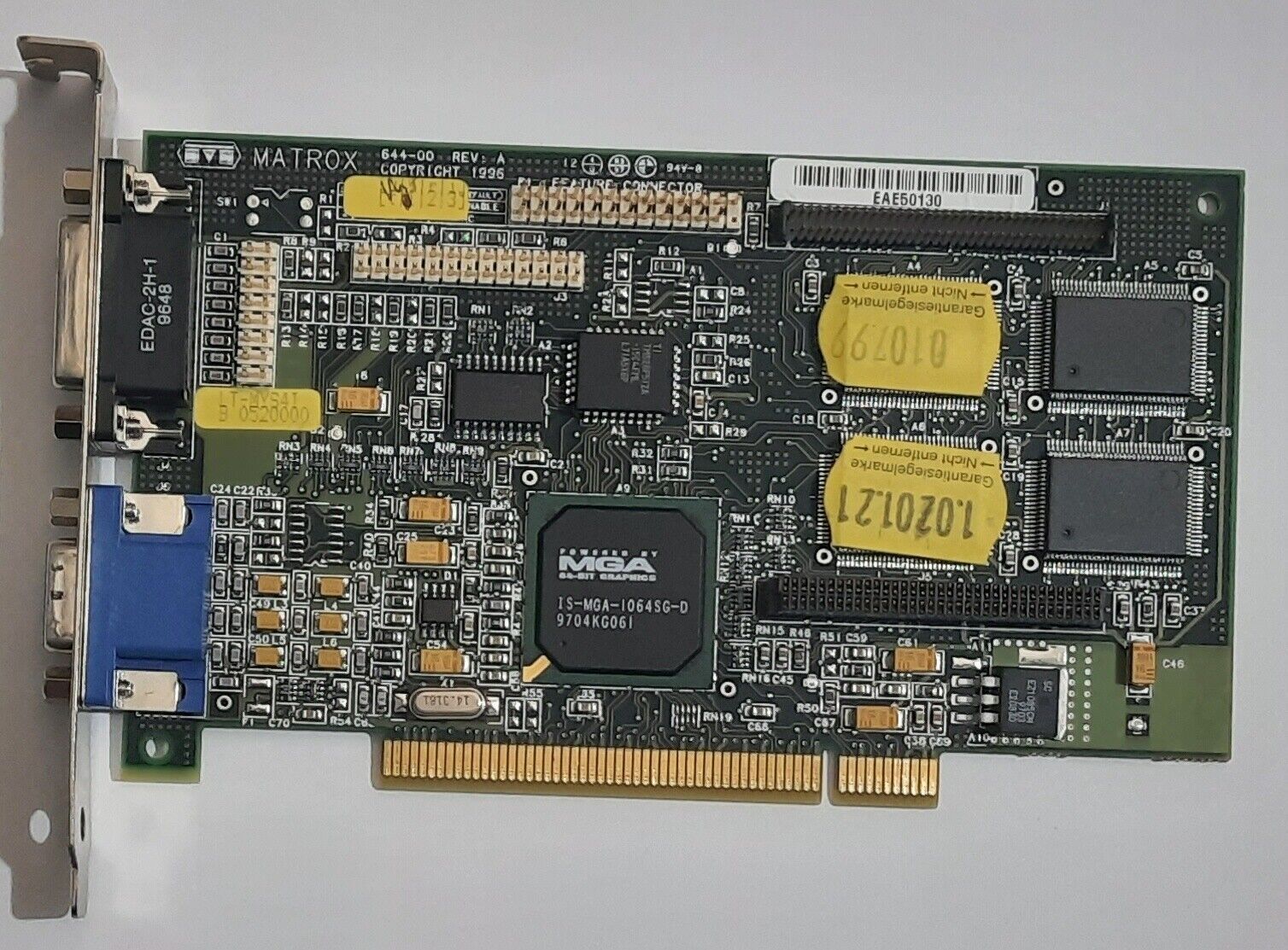 Matrox Mystique PCI Graphics Card (MGA-MYST/4I, MGA-1064SG, 4MB, Retro, 1997)