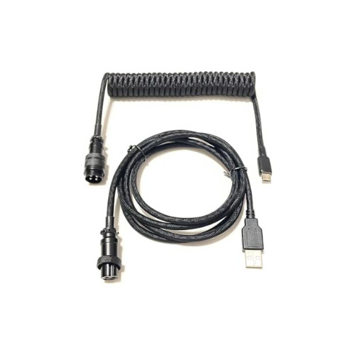 Custom Coiled Aviator Keyboard Cable GX16 USB-C to USB-A 1.5M