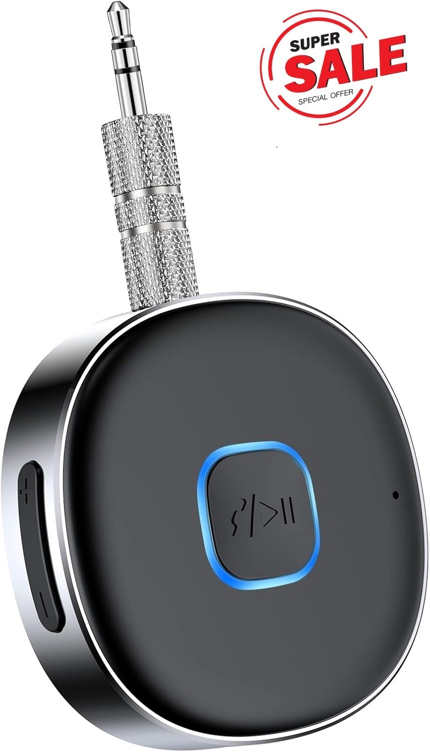 #1 Adaptador de Auto Auxiliar Portátil para Receptor Bluetooth para Música Mp3