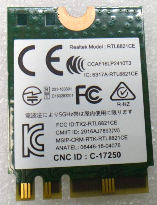 Genuine Realtek RTL8821CE 802.11 Ac 1x1 WiFi + Bluetooth 4.2 Adapter Dell N33GX