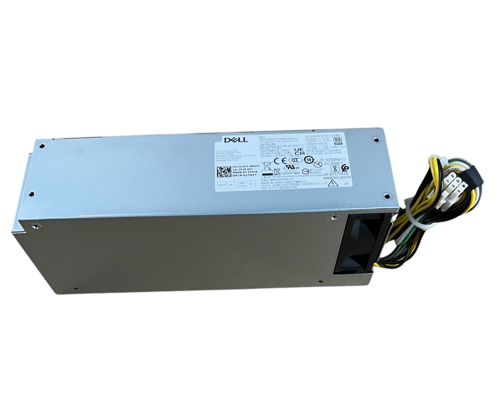 1TG7T  AC180ES-01 New Dell OptiPlex 180W 3050 3040 5050 5040 7050 7040 SFF PSU