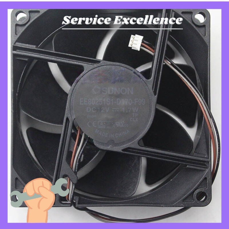 EE80251S1-D170-F99 1pcs SUNON Projector Cooling Fan 12V 1.7W 3-Pin 80mm