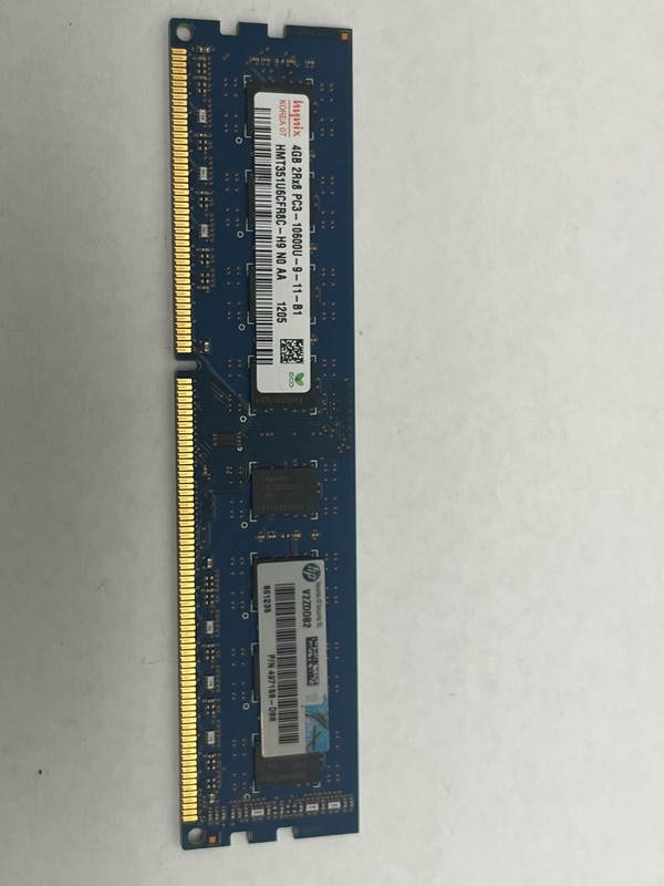 Hynix HP 4GB DDR3 PC3-10600U 1333MHz 240-Pin DIMM Desktop RAM 497158-D88